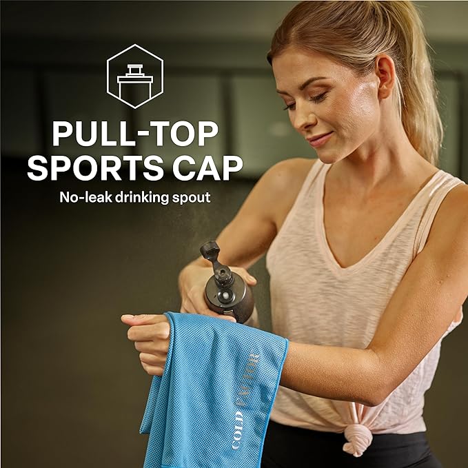 Dual-Action Misting Water Bottle – Stay Hydrated & Cool with Insulated Design – Leak-Proof, Portable, and Eco-Friendly
