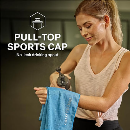 Dual-Action Misting Water Bottle – Stay Hydrated & Cool with Insulated Design – Leak-Proof, Portable, and Eco-Friendly