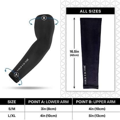 Instant Cooling Sun Sleeves – UPF 50+ UV Protection, Moisture-Wicking, Reflective Accents for Sports & Outdoor Activities