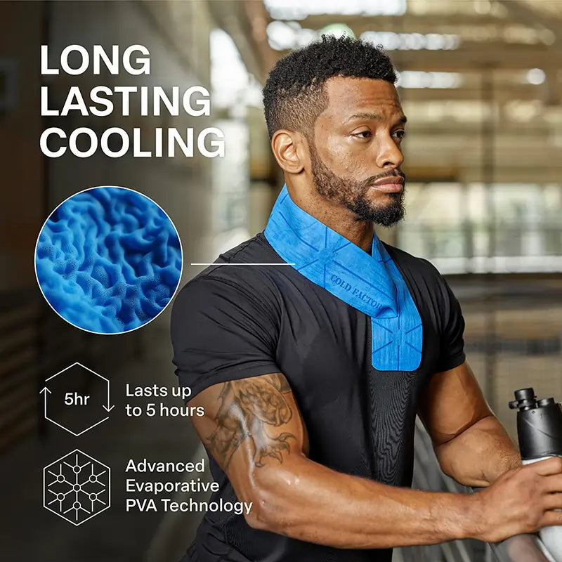 Instant Cooling PVA Neck Wrap Towel – Long-Lasting, Reusable, UPF 50+ Sun Protection for Sports & Outdoor Activities