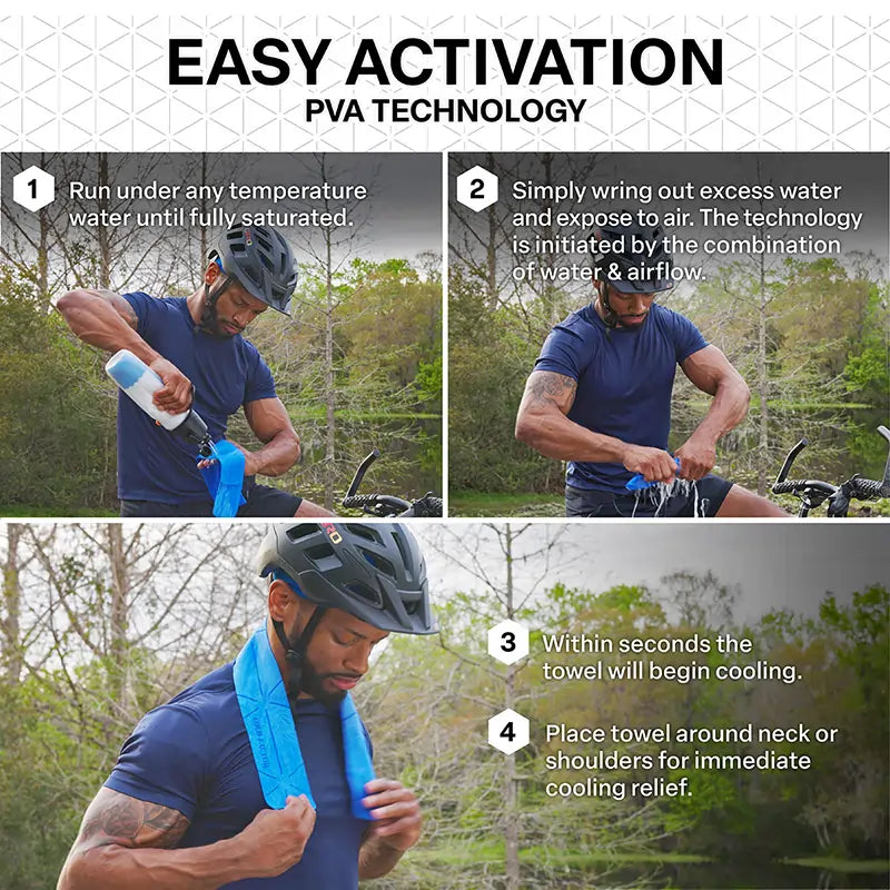 Instant Cooling PVA Neck Wrap Towel – Long-Lasting, Reusable, UPF 50+ Sun Protection for Sports & Outdoor Activities