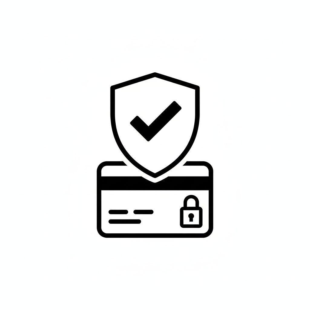 Secure checkout shield icon